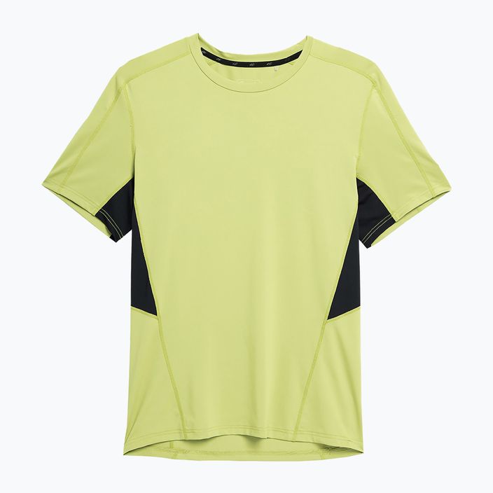 Vyriški marškinėliai 4F M404 kanarėlės žalios spalvos