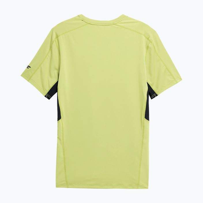Vyriški marškinėliai 4F M404 kanarėlės žalios spalvos 2
