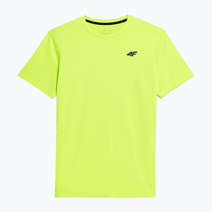 Vyriški marškinėliai 4F M259 kanarėlių žalios spalvos neoniniai marškinėliai
