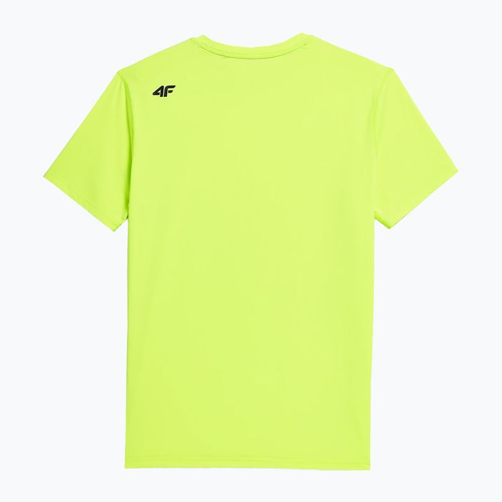 Vyriški marškinėliai 4F M259 kanarėlių žalios spalvos neoniniai marškinėliai 2