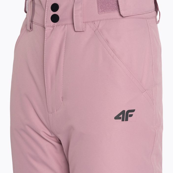 Vaikiškos slidinėjimo kelnės 4F F353 tamsiai rožinės spalvos 5