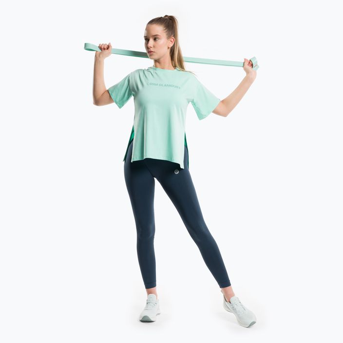 Moteriški treniruočių marškinėliai Gym Glamour Glamour Mint 420 2