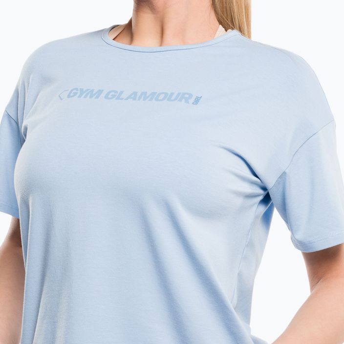 Moteriški treniruočių marškinėliai Gym Glamour V Blue 422 4