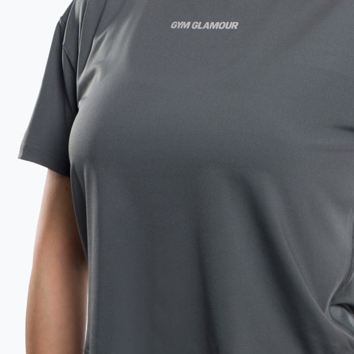 Moteriški treniruočių marškinėliai Gym Glamour Sport Grey 425 4