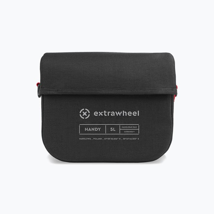 Extrawheel Handy Premium 5L krepšys dviračio vairui, juodas E0144