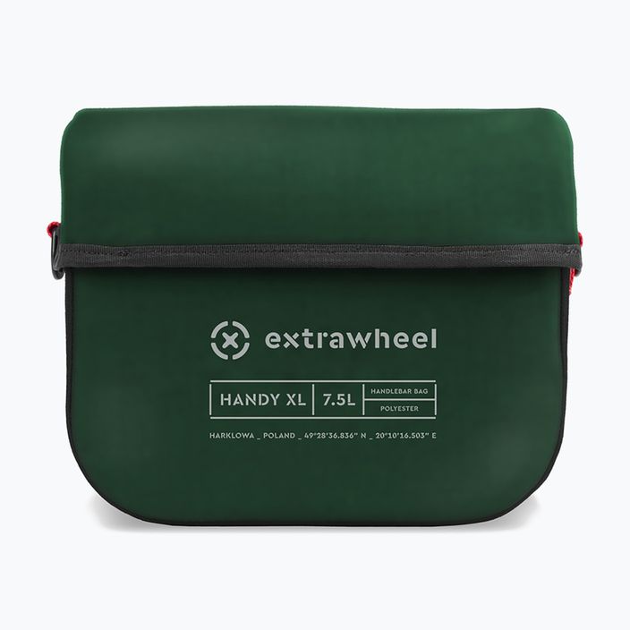 Dviračio vairo krepšys Extrawheel Handy XL 7.5 l green/black