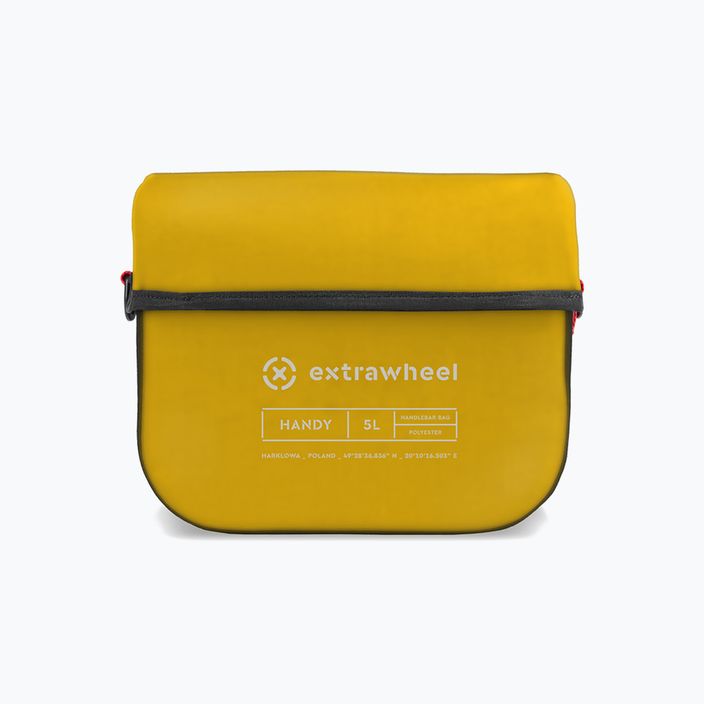 Extrawheel Handy 5L dviračių krepšys ant vairo, juodas/geltonas E0159 2