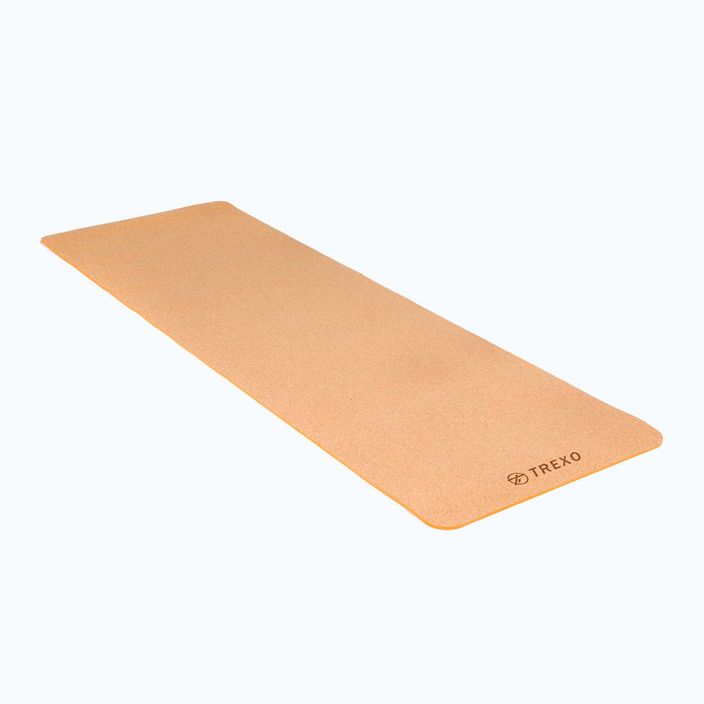 TREXO Jogos kilimėlis TPE kamštiena 6 mm oranžinė YM-C01P