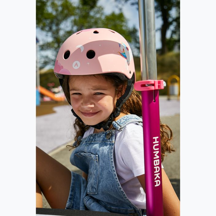 Vaikiškas dviratininko šalmas ATTABO K100 rožinės spalvos 2
