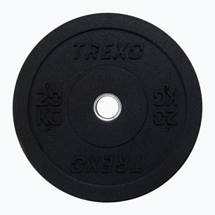 TREXO olimpiniai svarmenys su buferiu juodi TRX-BMP020 20 kg 7