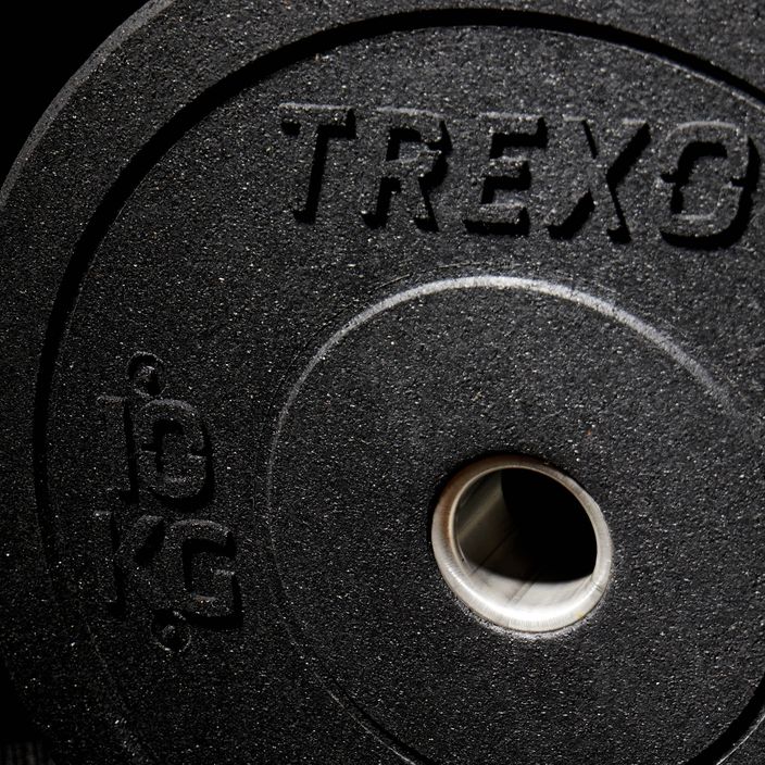 TREXO olimpiniai svarmenys su buferiu juodi TRX-BMP010 10 kg 5