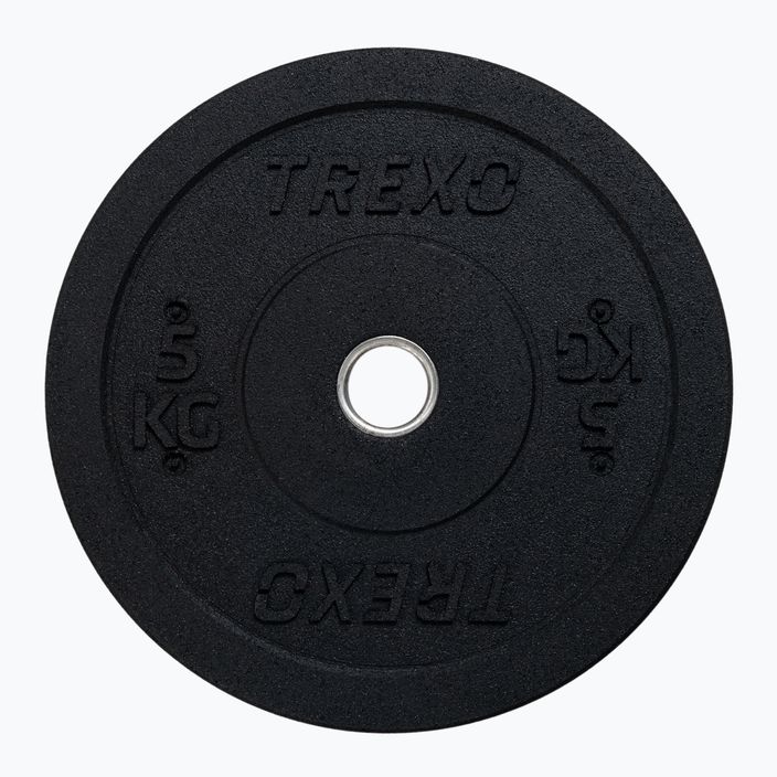 TREXO olimpiniai svarmenys su buferiu juodi TRX-BMP005 5 kg 6