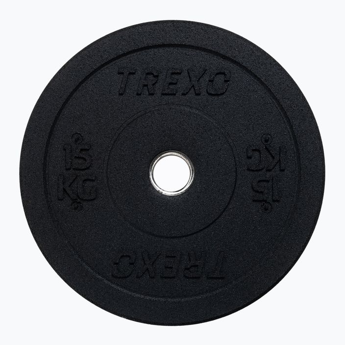 TREXO olimpinis svoris juodos spalvos TRX-BMP015 15 kg 6
