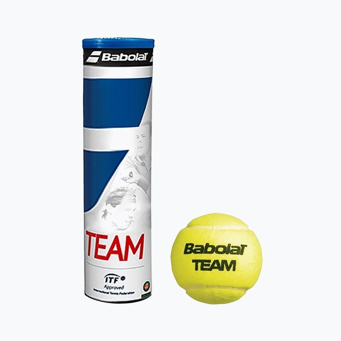 Babolat Team teniso kamuoliukai 18 x 4 vnt. geltoni 502035 4