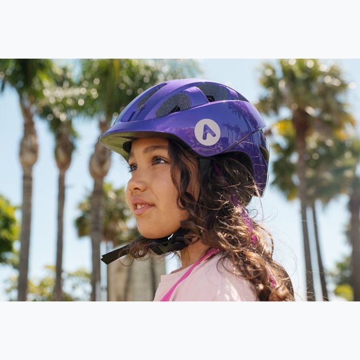 Vaikiškas dviračių šalmas ATTABO K200 violetinis 7