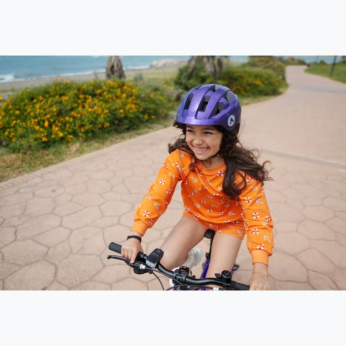 Vaikiškas dviračių šalmas ATTABO K200 violetinis 10