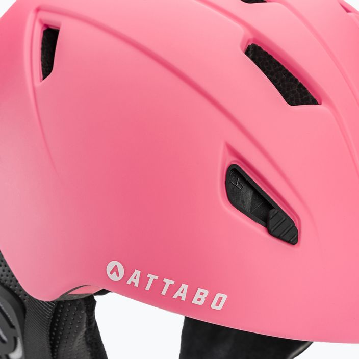Vaikiškas slidinėjimo šalmas ATTABO S200 rožinės spalvos 8