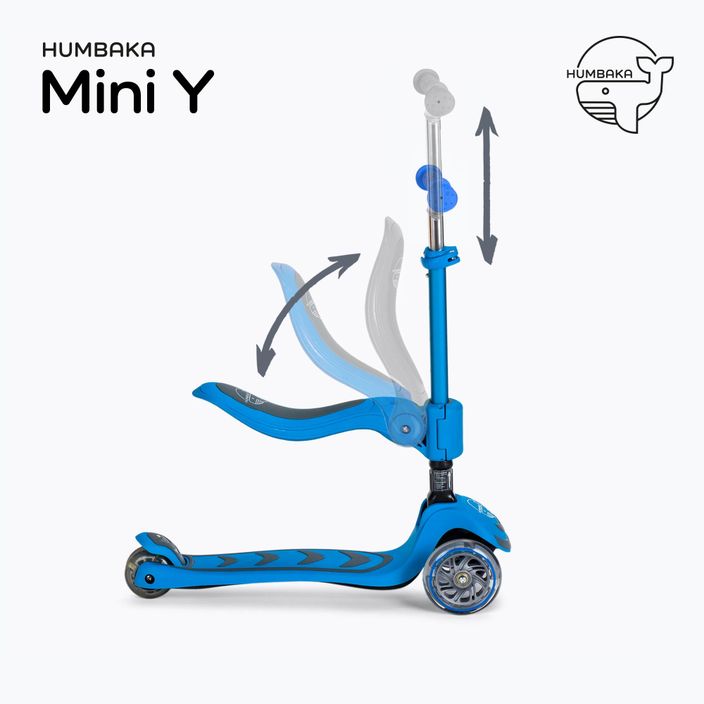 HUMBAKA Mini Y vaikiškas triratis paspirtukas mėlynas HBK-S6Y 3