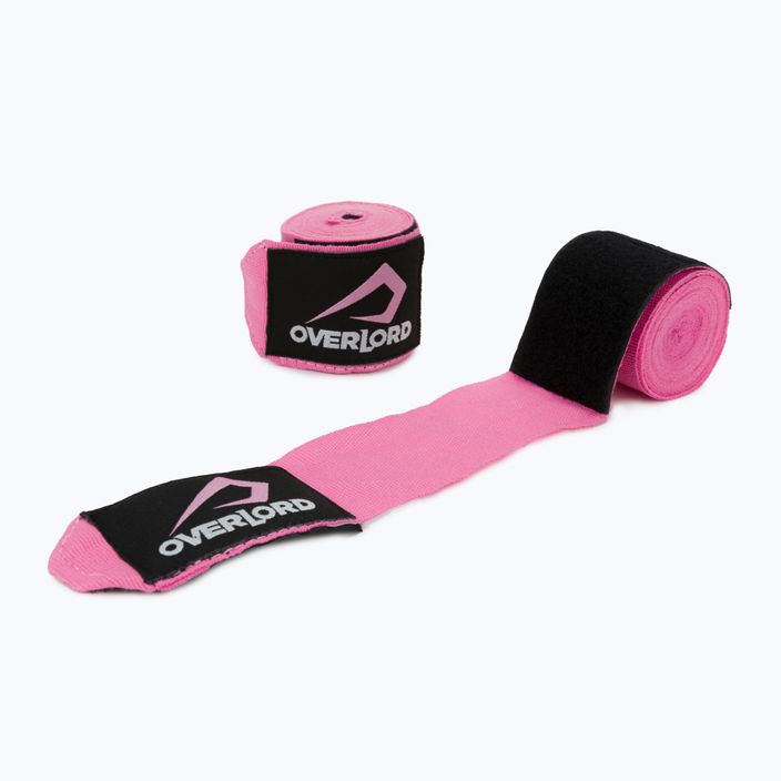 Overlord elastiniai bokso tvarsčiai rožinės spalvos 200001-PK/350