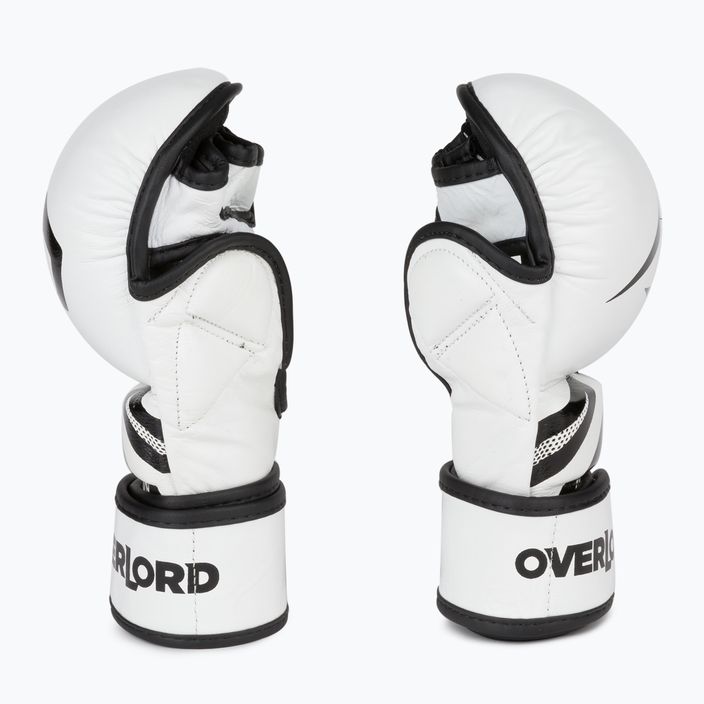 Overlord Sparring MMA graplingo pirštinės natūralios odos baltos spalvos 101003-W/M 4