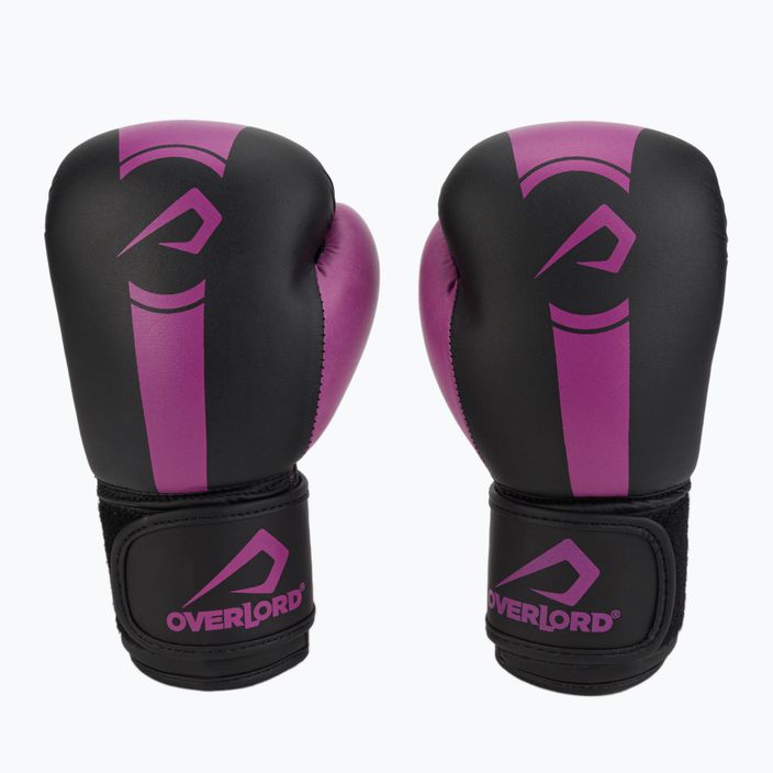 Overlord Boxer vaikiškos bokso pirštinės juodos ir rožinės spalvos 100003-PK