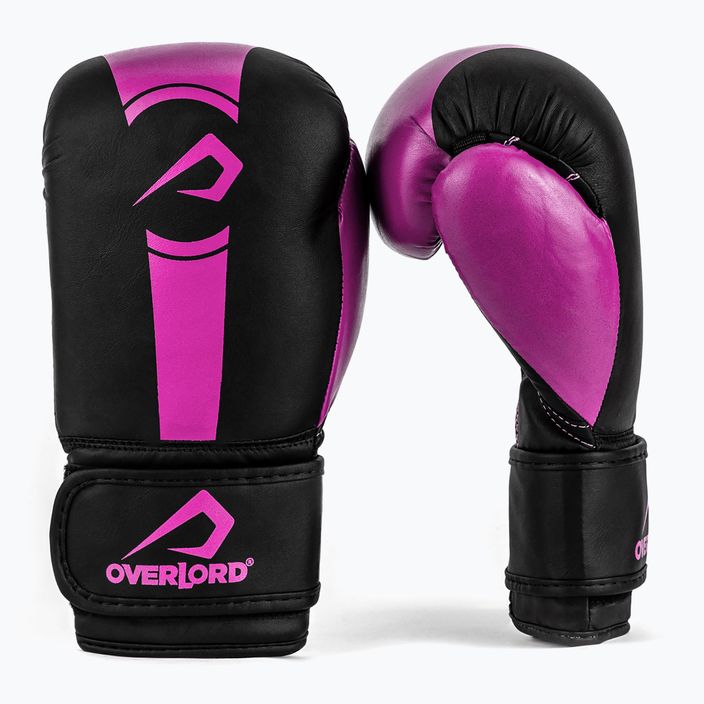 Overlord Boxer vaikiškos bokso pirštinės juodos ir rožinės spalvos 100003-PK 7