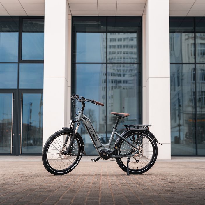 Vyriškas elektrinis dviratis JOBOBIKE Lyon 36V 14Ah 504Wh pilkas 2