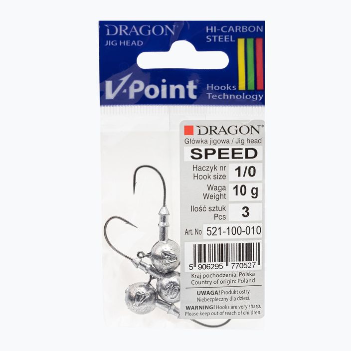 DRAGON V-Point Speed jig galvutė 10g 3 vnt. juoda PDF-521-100-010