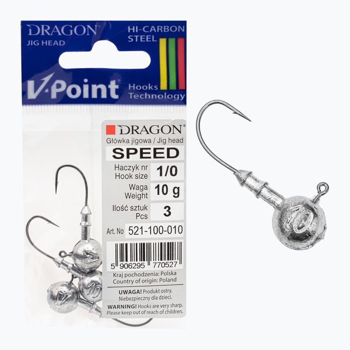 DRAGON V-Point Speed jig galvutė 10g 3 vnt. juoda PDF-521-100-010 3