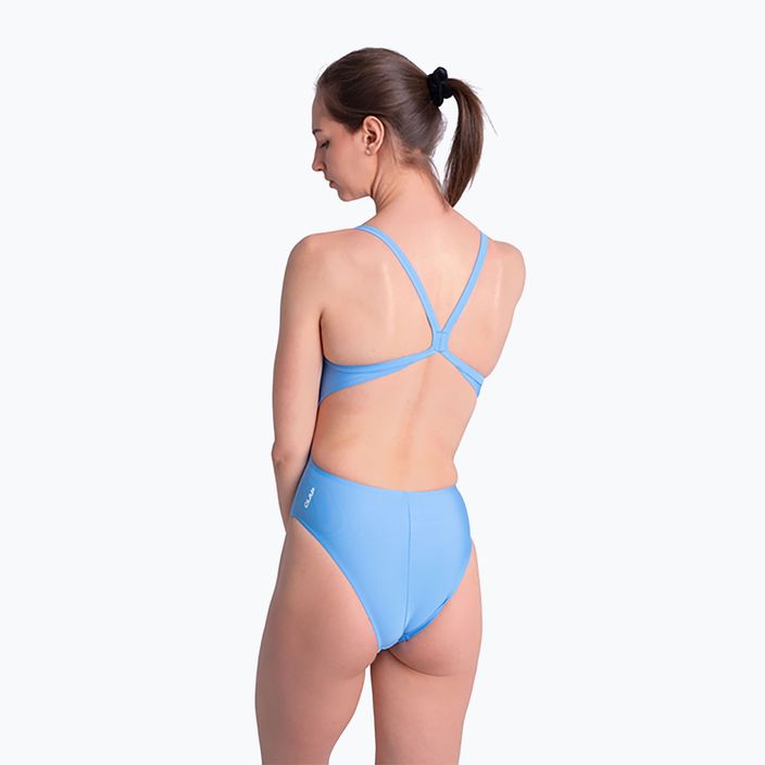 Moteriškas vientisas maudymosi kostiumėlis Clap Dviejų sluoksnių baby blue 3