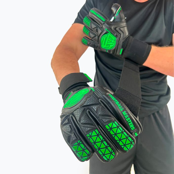 Vartininko pirštinės Football Masters Voltage Plus NC black/green 5