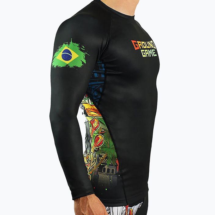 Vyriškas marškinėlių apsiaustas Ground Game Brasil spalva 21RASHBRALS 4