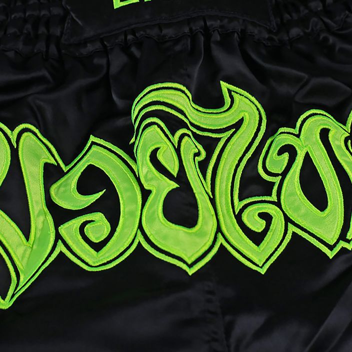 Vyriški Ground Game Muay Thai Neon treniruočių šortai juoda/žalia neoninė 5