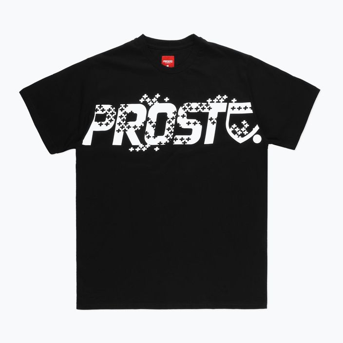 PROSTO Plusrain juodi vyriški marškinėliai KL222MTEE1161