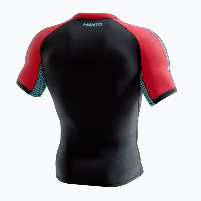 MANTO Stripe 2.0 vyriškas marškinėliai juoda/raudona MNR851_BLK/RED_2S 2