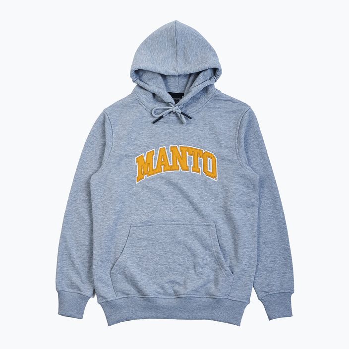 Vyriškas MANTO Varsity džemperis su gobtuvu pilkos spalvos MNH479_MEL/YEL