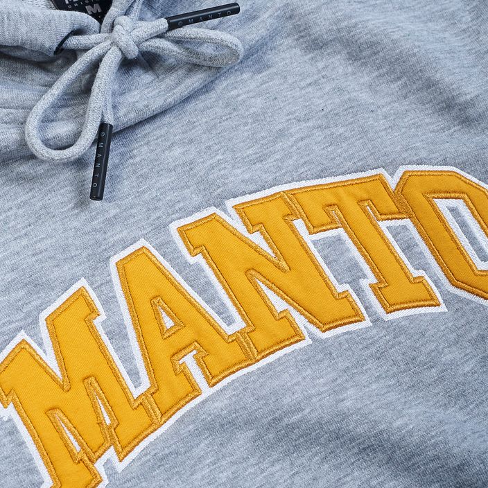 Vyriškas MANTO Varsity džemperis su gobtuvu pilkos spalvos MNH479_MEL/YEL 3