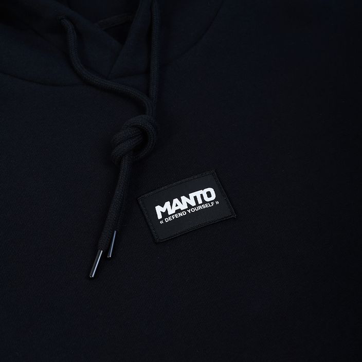 MANTO Vyriški marškinėliai "Label Oversize" juodos spalvos 3