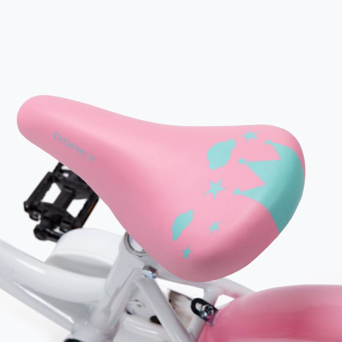 Vaikiškas dviratis Romet Tola 16 baltos ir rožinės spalvos 4