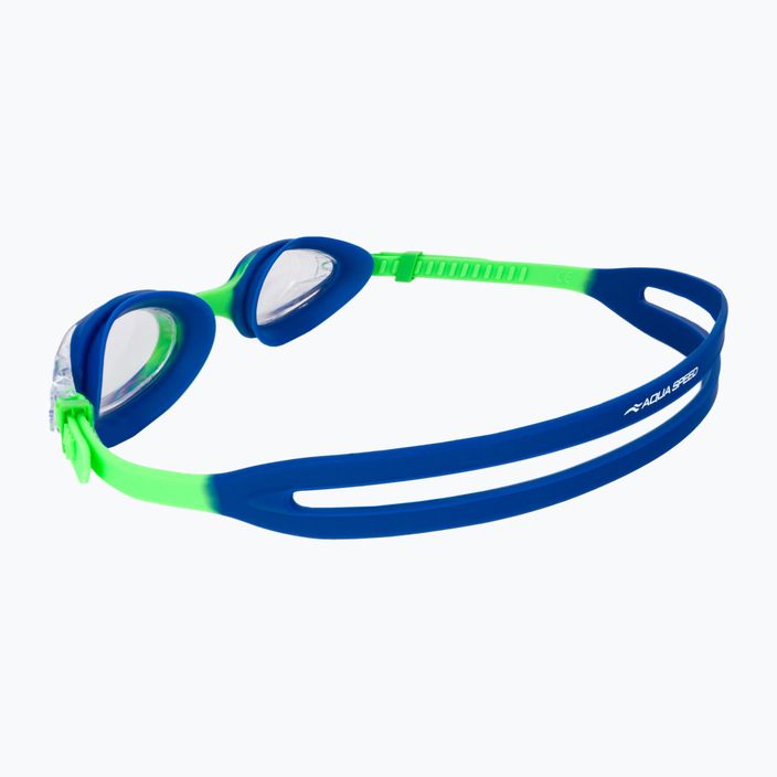 AQUA-SPEED vaikiški plaukimo akiniai Amari mėlyni/žali/šviesūs 4