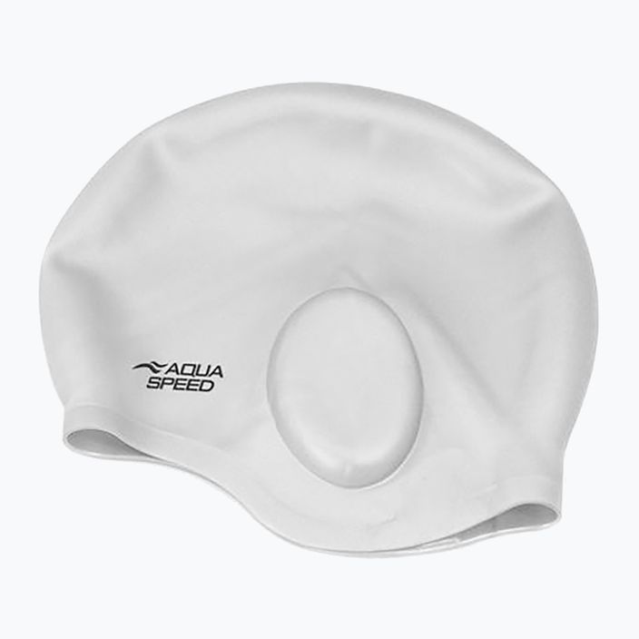 AQUA-SPEED plaukimo kepurė Ausų kepurė Silver 2