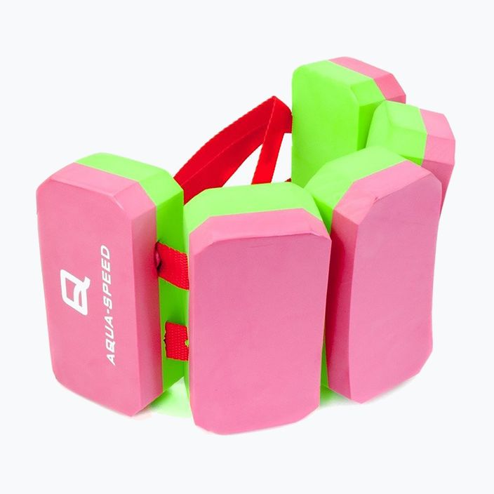 AQUA-SPEED Vaikų plūduriavimo diržas 5 dalių rožinės/žalios spalvos 4