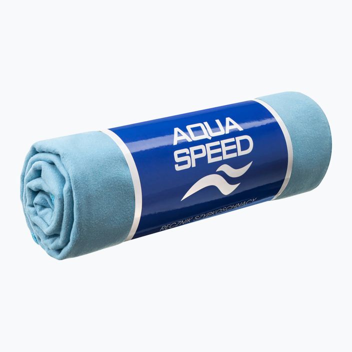 Greitai džiūstantis rankšluostis AQUA-SPEED Dry Flat šviesiai mėlynas 2