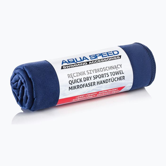AQUA-SPEED Dry Flat greitai džiūstantis rankšluostis 50 x 100 cm tamsiai mėlynas 2