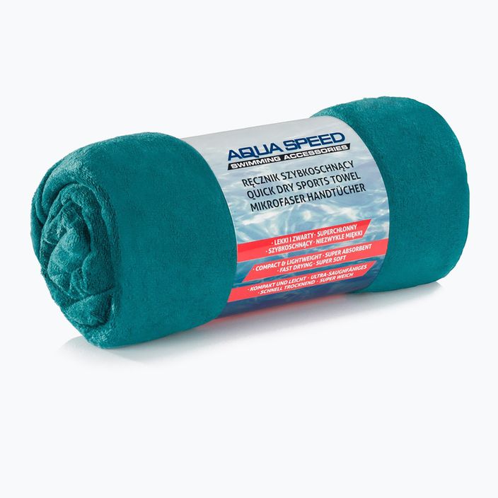 AQUA-SPEED Dry Soft 70 x 140 cm greitai džiūstantis rankšluostis jūrinės žalios spalvos 2