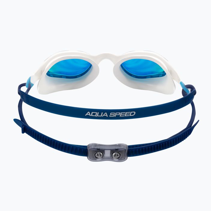 AQUA-SPEED Vortex Mirror plaukimo akiniai balti/mėlyni 4