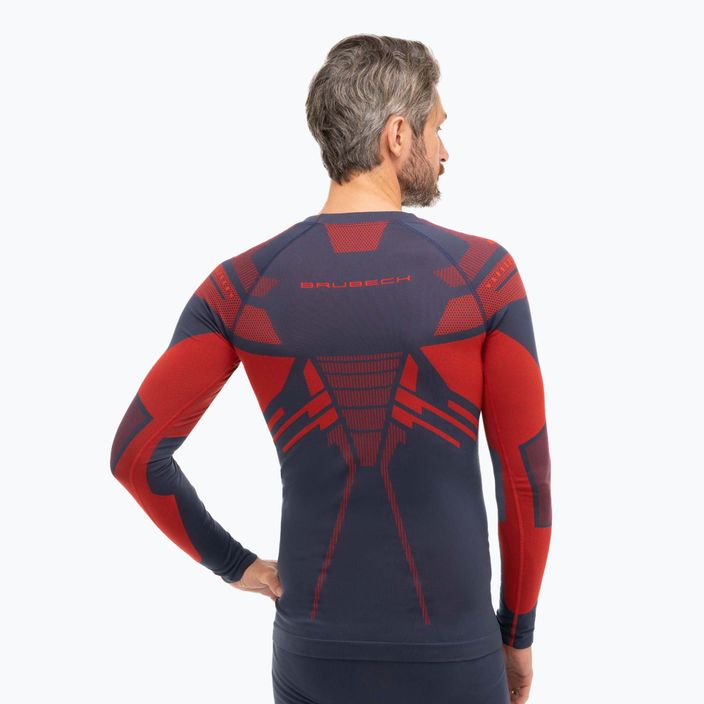 Vyriškas tamsiai mėlynos/raudonos spalvos šiltas megztinis Brubeck LS15700 Dry 2