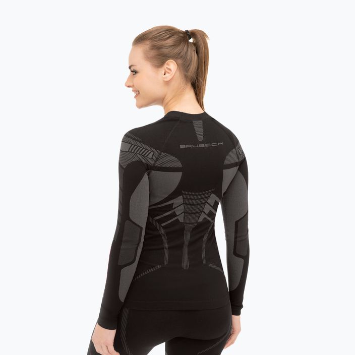 Moteriški termo marškinėliai Brubeck LS15690 Dry black/graphite 2
