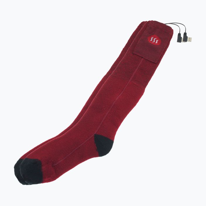 Šildomos kojinės su nuotolinio valdymo pulteliu Glovii GQ3 raudonos 2
