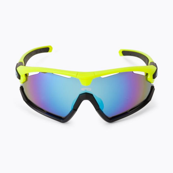 GOG Viper neoniniai geltoni/juodi/polichromatiniai baltai-mėlyni dviratininkų akiniai E595-2 3